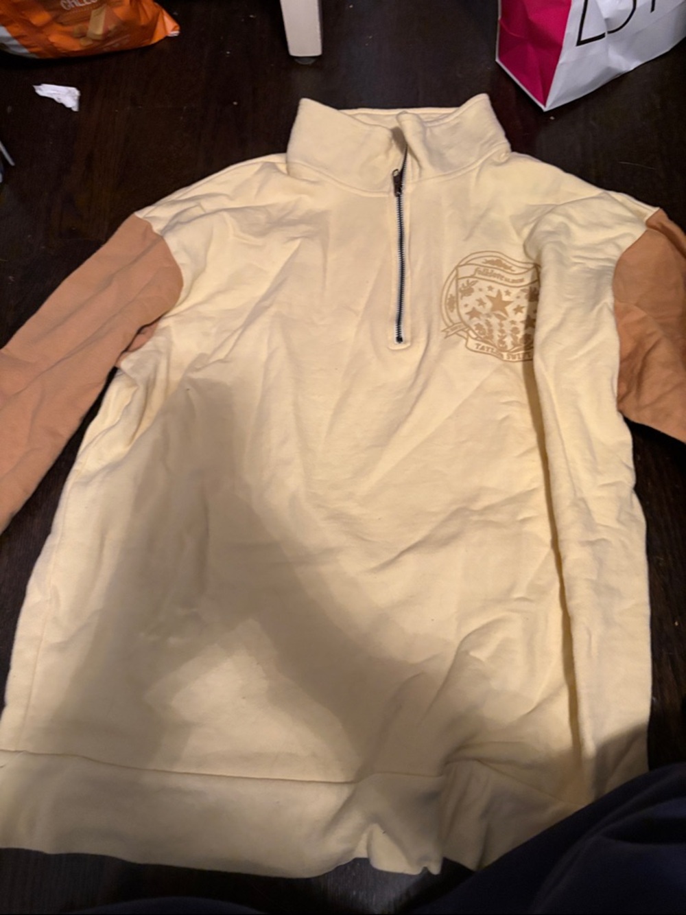 Quarter-Zip Cream Pullover Taylor Swift ‘folklore’ ‘swiftie’ NEVER WORN